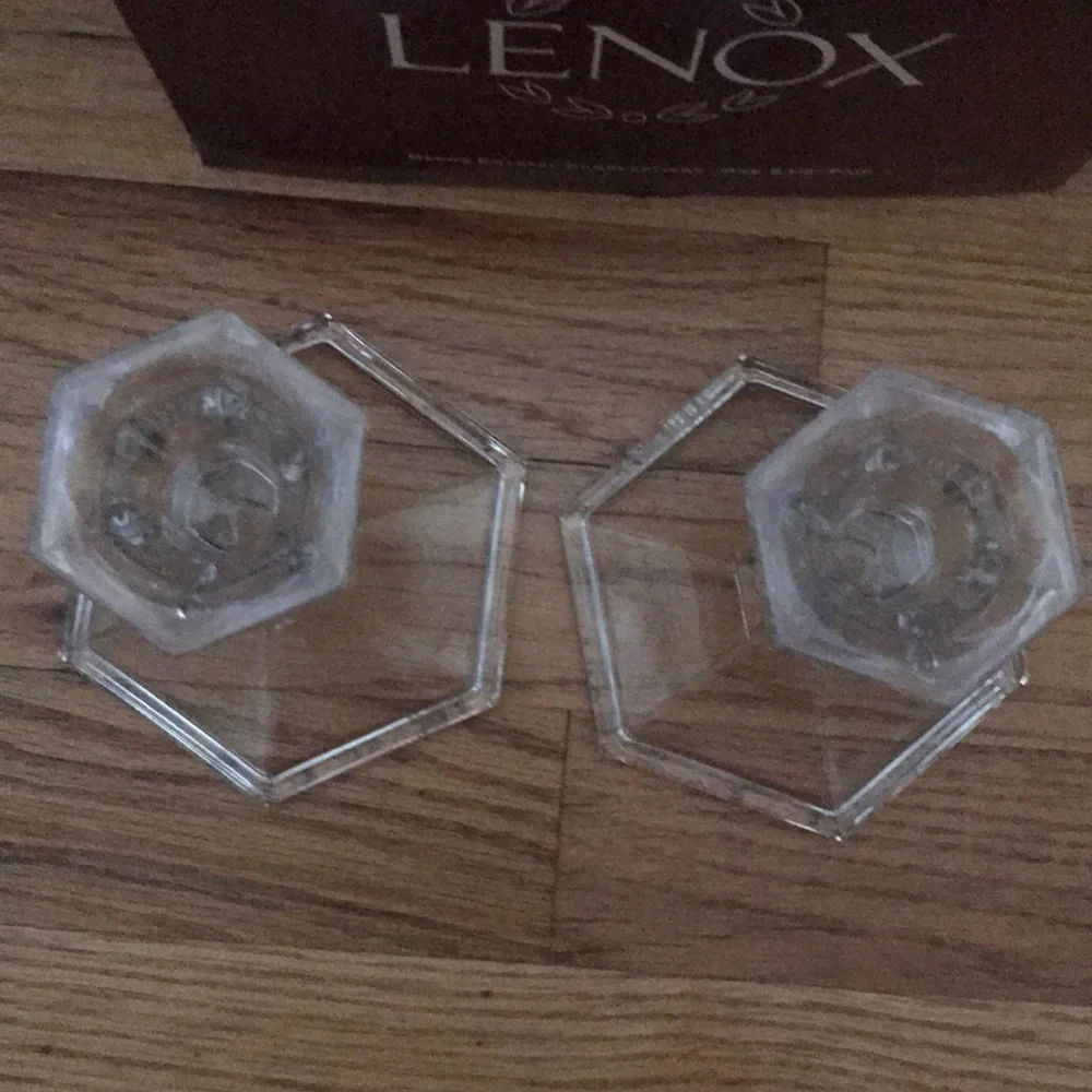 ✨NEW LENOX DECOR CRYSTAL CANDLESTICK SET 5.5